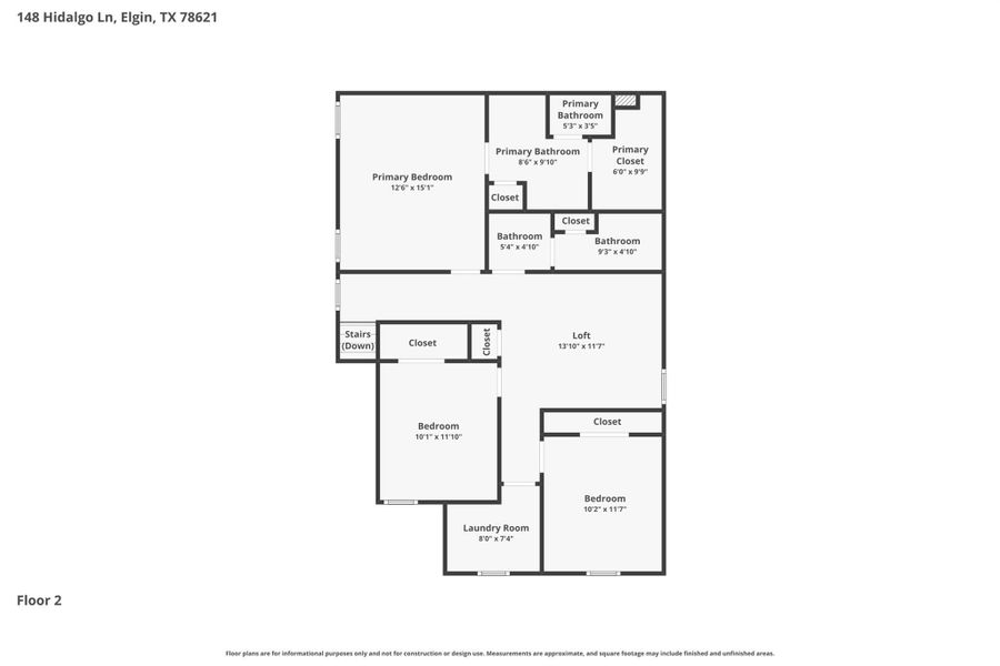 Navigate the clear layout of the second floor, highlighting well-defined spaces for comfortable living.