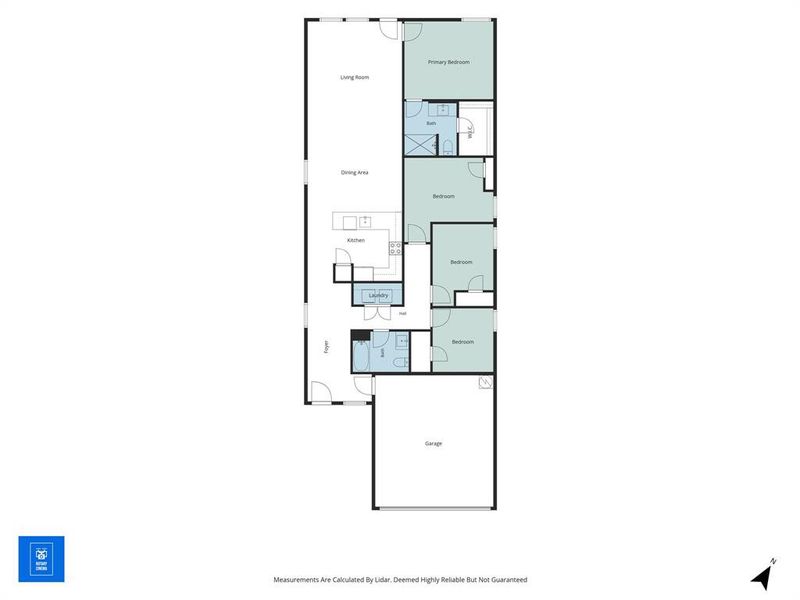 2D floor plan layout of this home in Tillage Farms, Princeton, TX (Image 5).