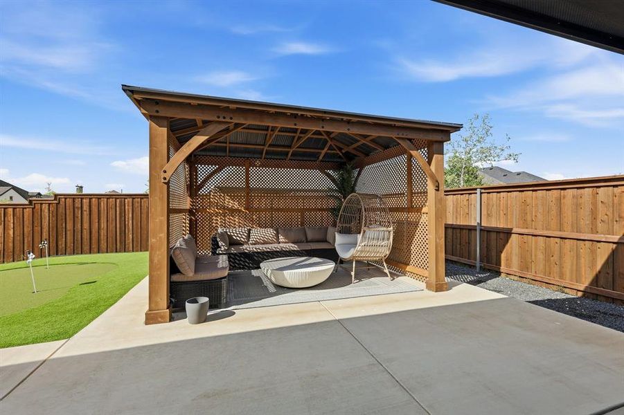 Exterior details and patio area of a home in , Rhome (Image 23). Exterior details and patio area of a home in , Rhome (Image 23).
