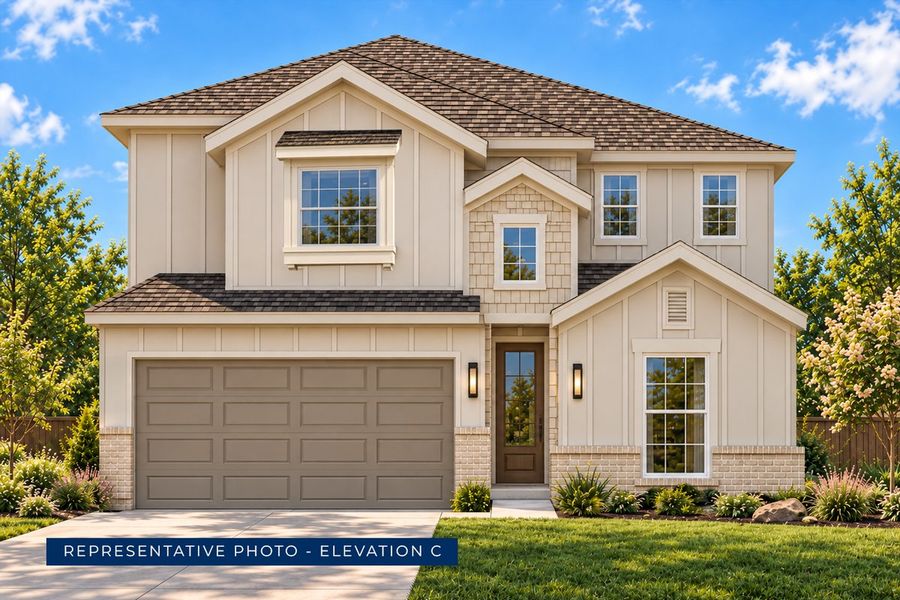 Representative exterior photo of a completed home built from the Ford F by First Texas Homes in Spiritas Ranch, Little Elm, TX (Image 19).