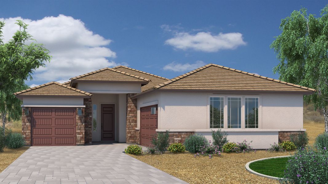 Representative exterior photo of a completed home built from the Plan 4411 by Scott Communities in The Views at Rancho Cabrillo, Peoria, AZ (Image 8).