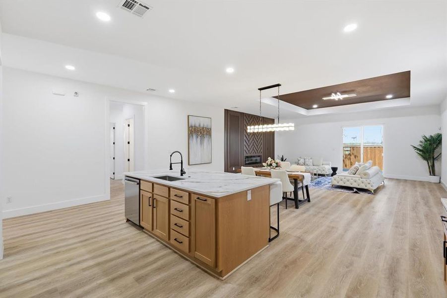 Furnished interior view inside a new home in , Denton (Image 6).