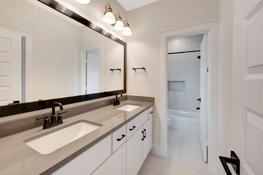 Furnished interior view inside a new home in Easthaven at Bridgeland Central - Vision Collection, Cypress (Image 9).