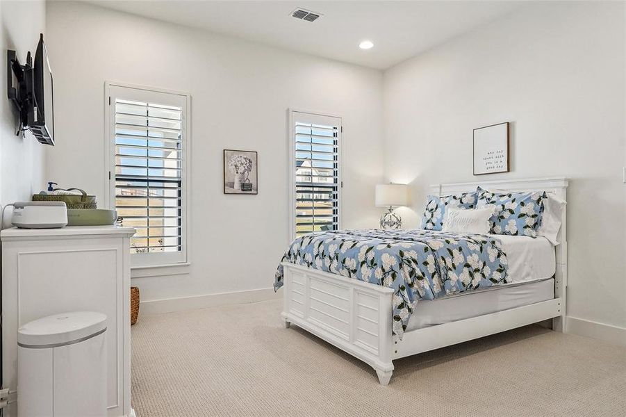 Spacious secondary bedrooms with walk in closets