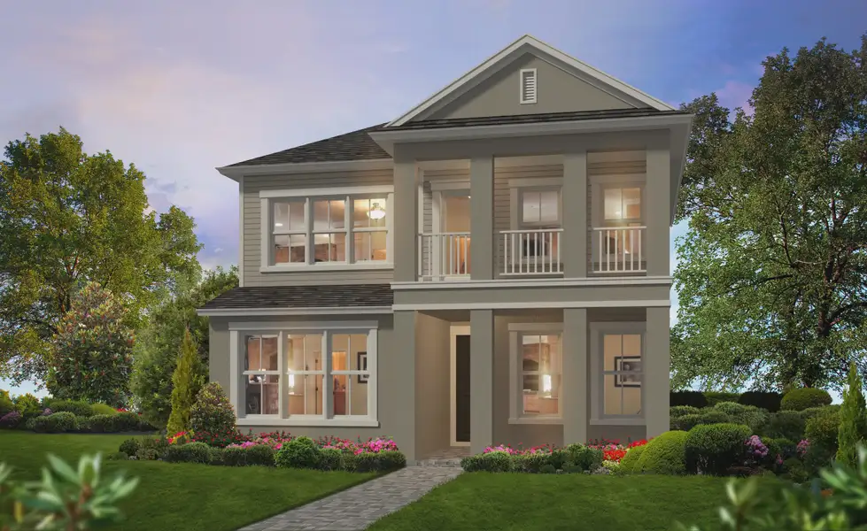 Representative exterior photo of a completed home built from the Primrose by ICI Homes in Persimmon Park, Wesley Chapel, FL (Image 5). Representative exterior photo of a completed home built from the Primrose by ICI Homes in Persimmon Park, Wesley Chapel, FL (Image 5).