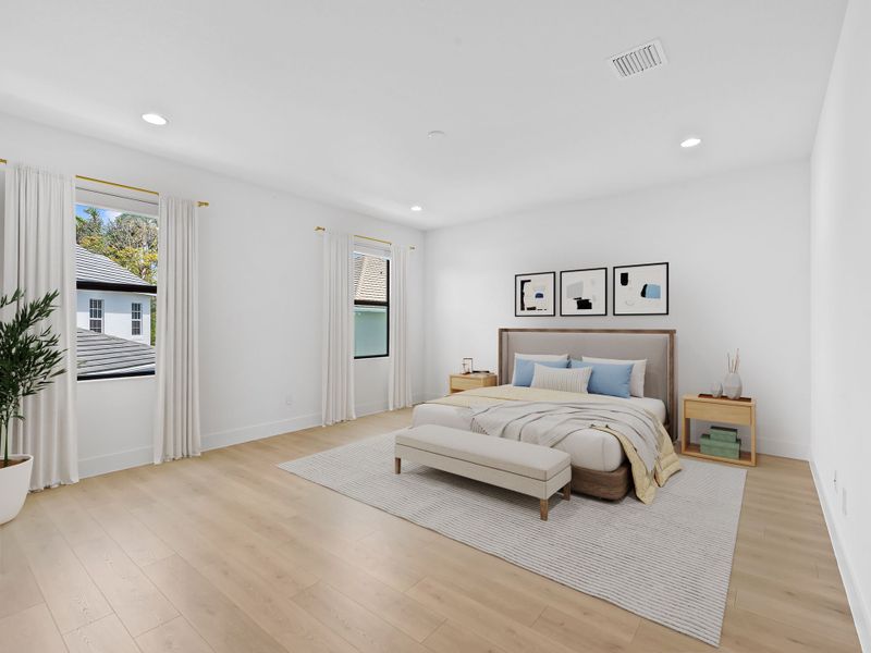 Representative furnished interior of a home built from the The Catamaran by 13th Floor Homes in Marina Landings, Fort Lauderdale (Image 14).