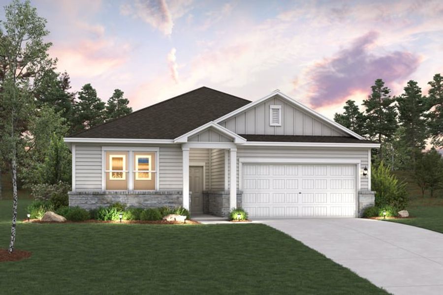 A house with a garage. A house with a garage.