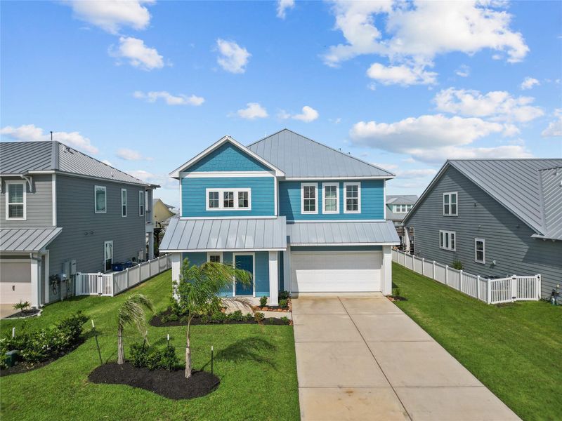 Front exterior of a new home in , Texas City, TX, highlighting curb appeal (Image 18). Front exterior of a new home in , Texas City, TX, highlighting curb appeal (Image 18).