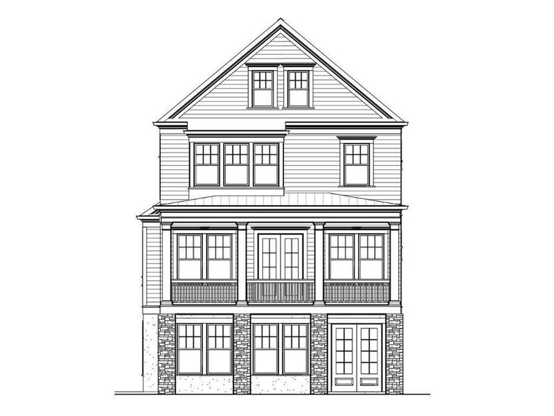 Exterior rendering of this home design in , Woodstock, GA (Image 4).