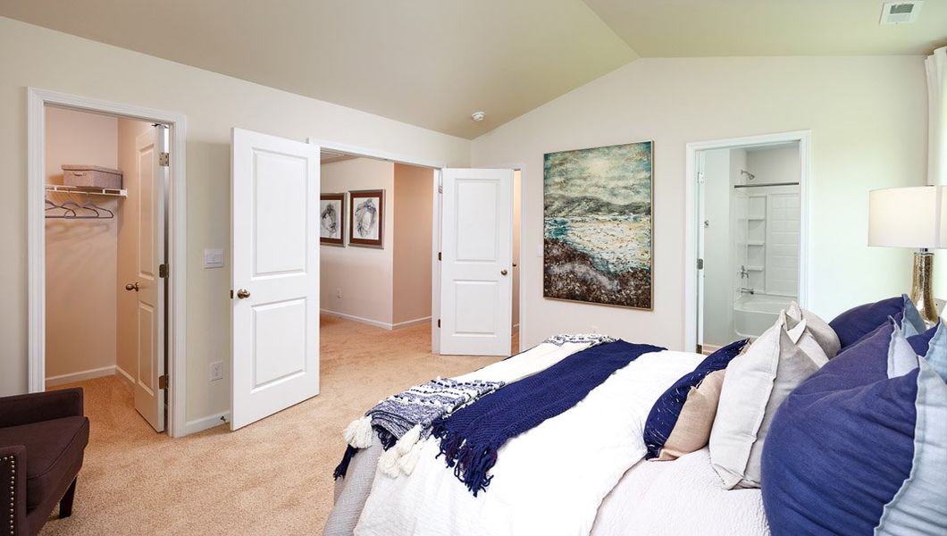 Furnished interior view inside a new home in Tap Root Farms, Fletcher (Image 23).