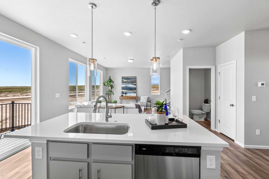 Furnished interior view inside a new home in Banning Lewis Ranch - New Homes Colorado Springs, Colorado Springs (Image 18). Furnished interior view inside a new home in Banning Lewis Ranch - New Homes Colorado Springs, Colorado Springs (Image 18).