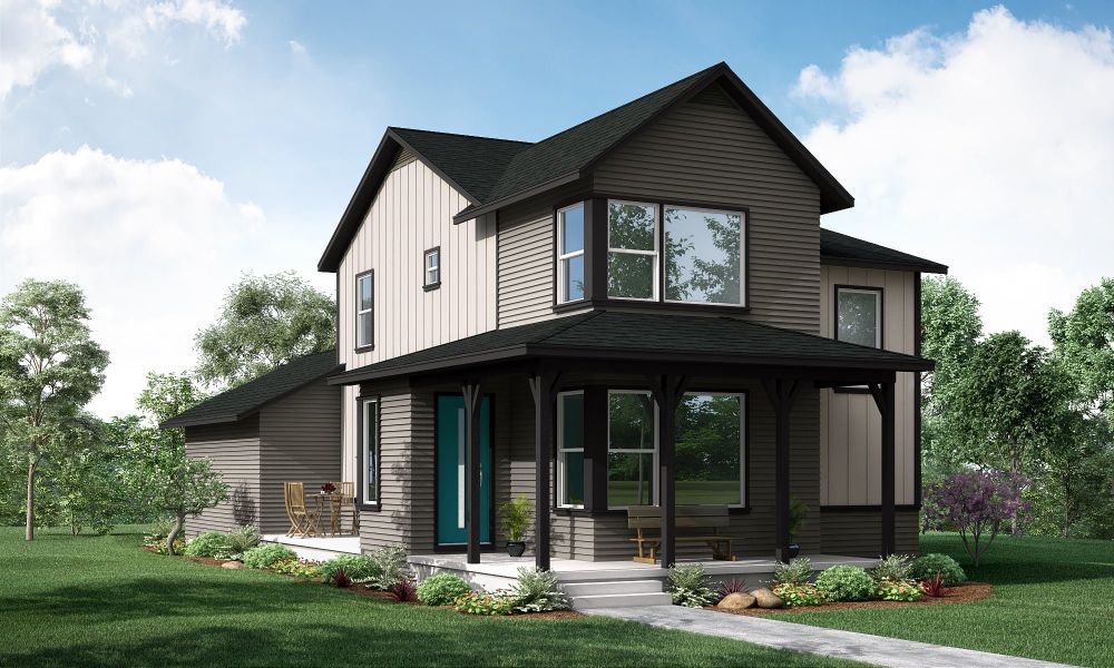 Representative exterior photo of a completed home built from the Edison by Hartford Homes in Trailside, Timnath, CO (Image 29).
