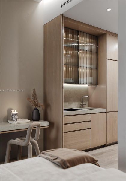 Furnished interior view inside a new home in , Miami (Image 10).