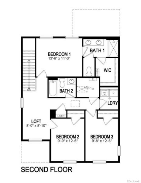 2D floor plan layout of this home in The Ridge at Lorson Ranch, Colorado Springs, CO (Image 3). 2D floor plan layout of this home in The Ridge at Lorson Ranch, Colorado Springs, CO (Image 3).