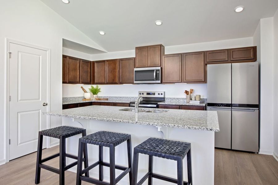 Representative furnished interior of a home built from the 1501 Modeled by KB Home in Tucker Place, Raleigh (Image 6).