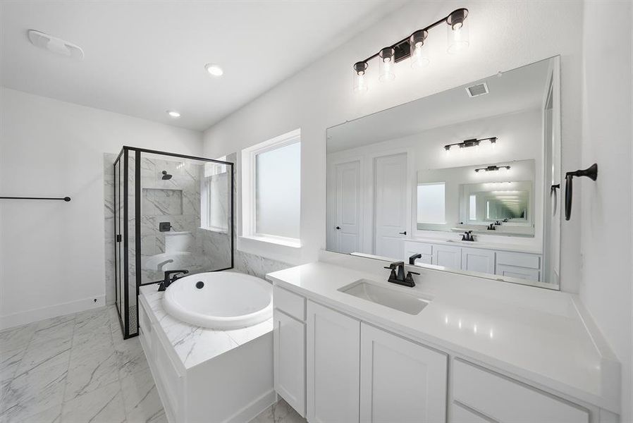 Furnished interior view inside a new home in Brookhollow West, Prosper (Image 10).