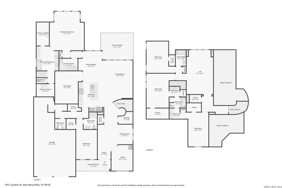 2D floor plan layout of this home in Veramendi, New Braunfels, TX (Image 4).