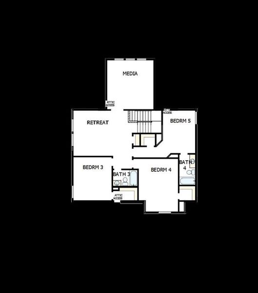 2D floor plan layout of this home in Treeline, Justin, TX (Image 4). 2D floor plan layout of this home in Treeline, Justin, TX (Image 4).