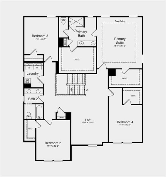 2D floor plan layout of this home in Falls Creek, Flowery Branch, GA (Image 3).