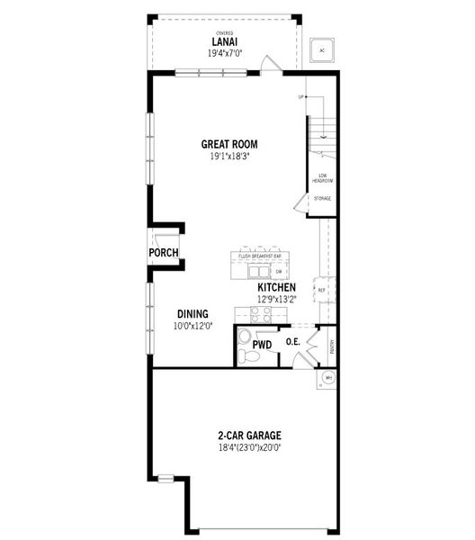 2D floor plan layout of this home in Avila, Jensen Beach, FL (Image 2).
