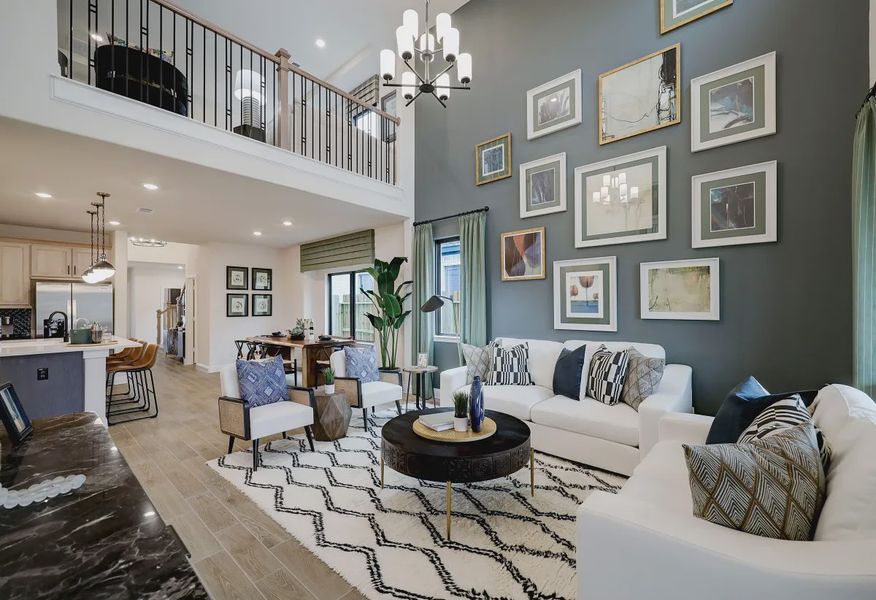 Plan 3059 great room - staged - 7 of 19