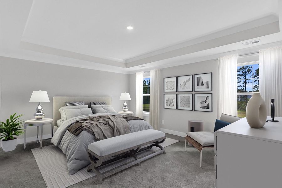 Representative furnished interior of a home built from the Roland II - Vanguard Collection by Mungo Homes in Windsor Forest, Anderson (Image 6).