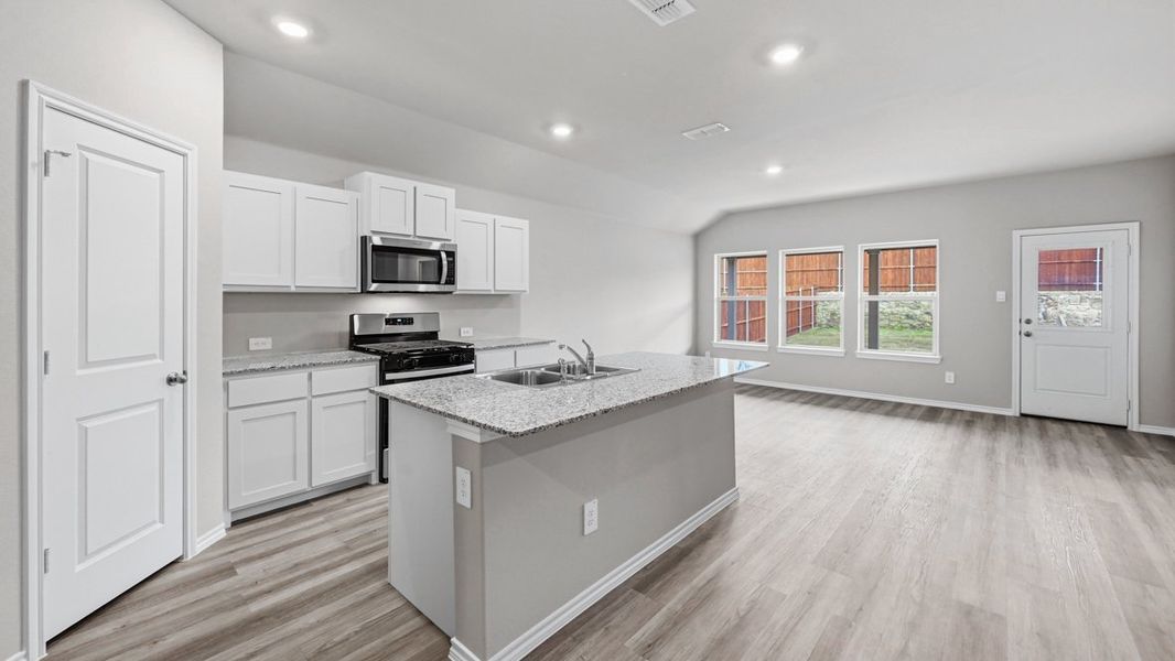 Furnished interior view inside a new home in Rock Creek West, Fort Worth (Image 5). Furnished interior view inside a new home in Rock Creek West, Fort Worth (Image 5).