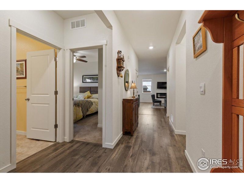 Head to the back of the home