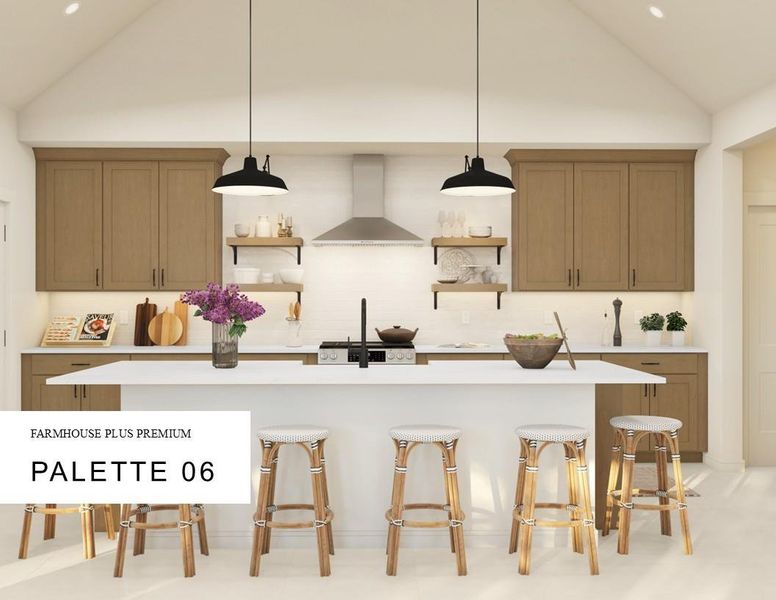 Farmhouse Look Palette 6 Selection Sheet (*Artist rendering used for illustration purposes only.)