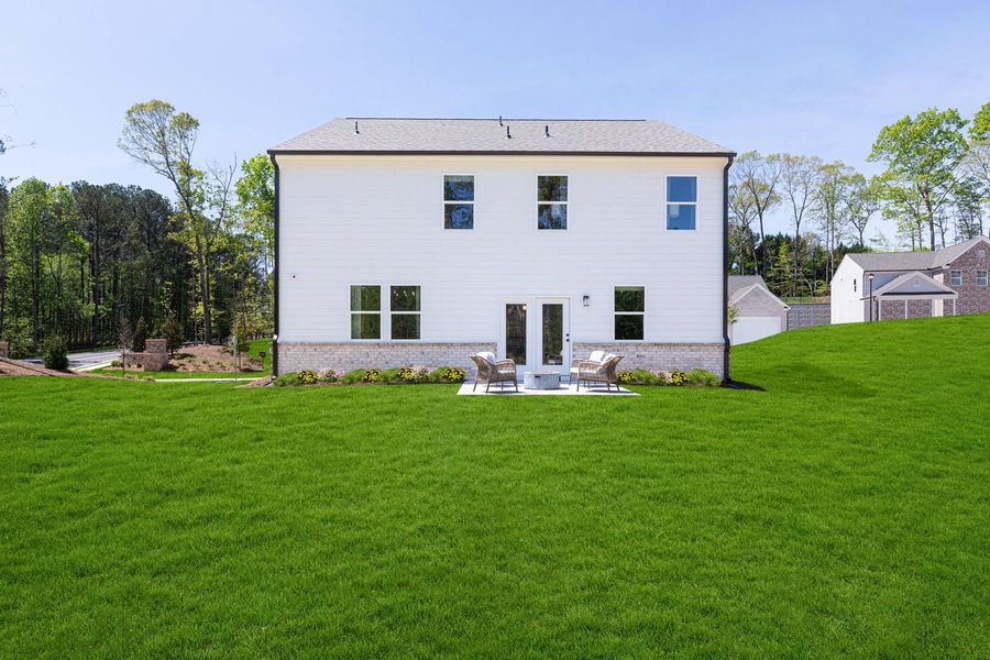 Representative exterior details of a home built from the The Kershaw by Stanley Martin Homes in Riverside Ridge, Lawrenceville (Image 130).