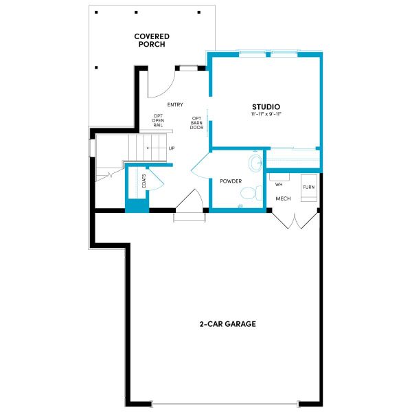 Lower Level: Optional Studio