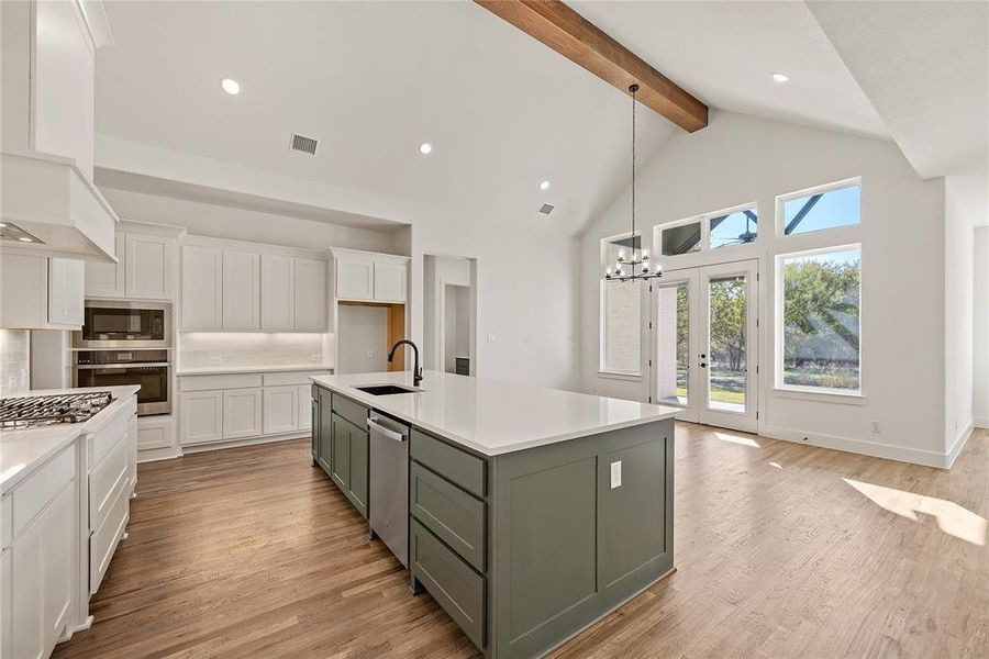 Furnished interior view inside a new home in Rolling Creek Ranch, Aledo (Image 7).