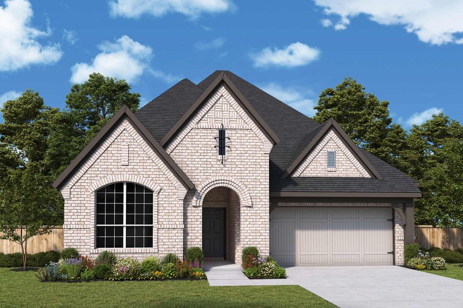 Representative exterior photo of a completed home built from the The Cedaridge by David Weekley Homes in Mustang Lakes, Celina, TX (Image 20).
