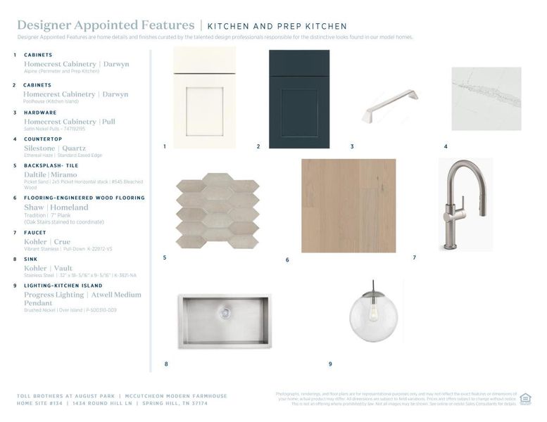Sample of building materials used in homes in Toll Brothers at August Park, Spring Hill (Image 7).