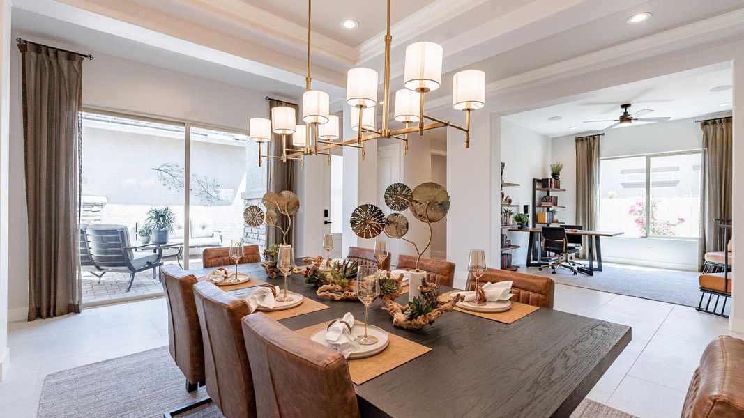 Representative furnished interior of a home built from the Almeria by DRB Homes in Windrose, Waddell (Image 9).