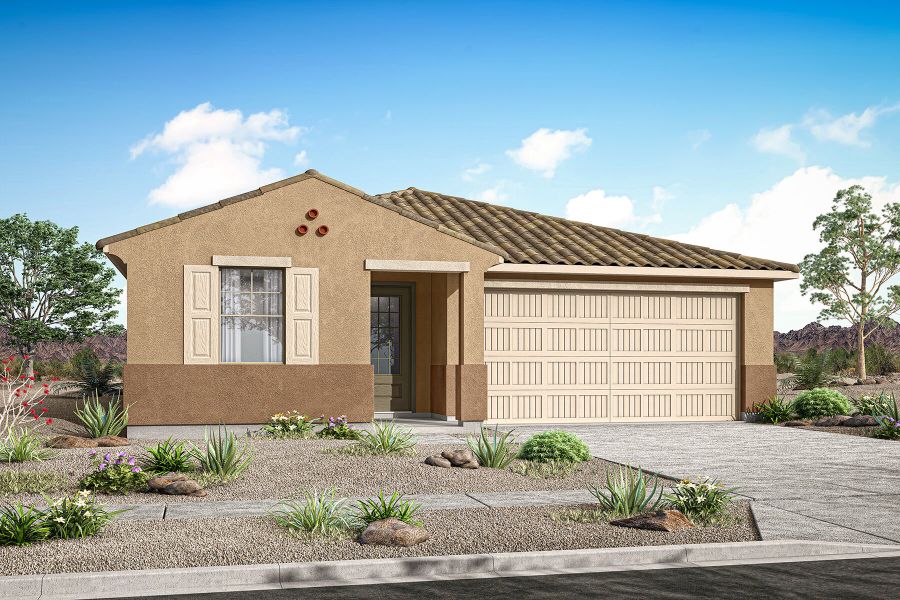 Representative exterior photo of a completed home built from the Ginger by Mattamy Homes in Soleo, San Tan Valley, AZ (Image 22).