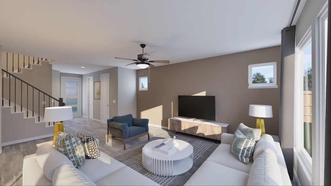 Representative furnished interior of a home built from the Wimberly by Tricoast Homes in La Segarra 40', Brookshire (Image 17). Representative furnished interior of a home built from the Wimberly by Tricoast Homes in La Segarra 40', Brookshire (Image 17).