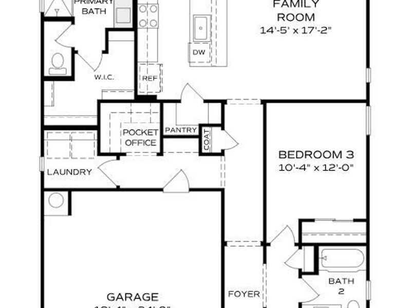 2D floor plan layout of this home in South Ranch Destination Collection, Prescott, AZ (Image 2). 2D floor plan layout of this home in South Ranch Destination Collection, Prescott, AZ (Image 2).