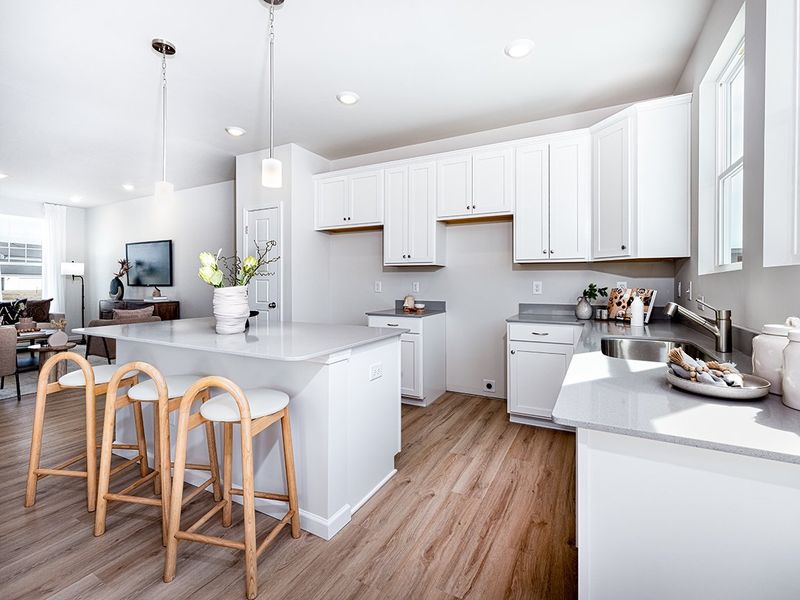 Representative furnished interior of a home built from the Gaston by Brookline Homes in The Crossing at Cramerton Mills, Gastonia (Image 12).