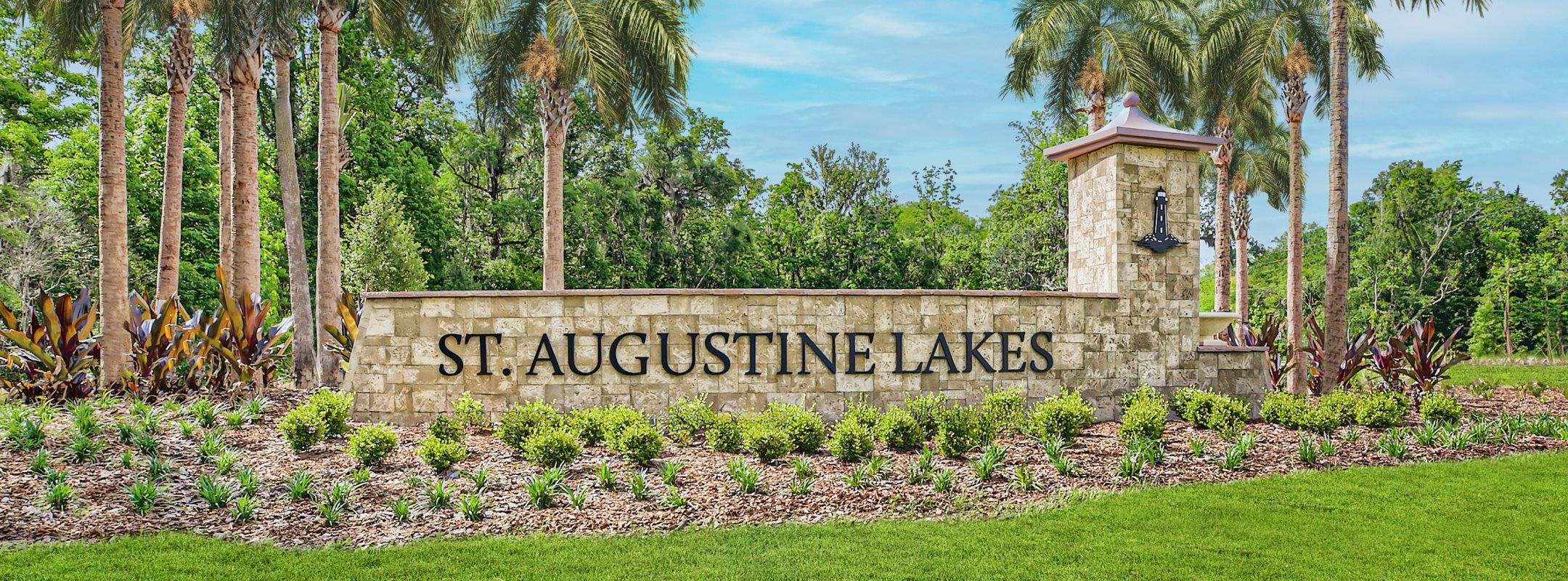 St. Augustine Lakes entry monument St. Augustine Lakes entry monument