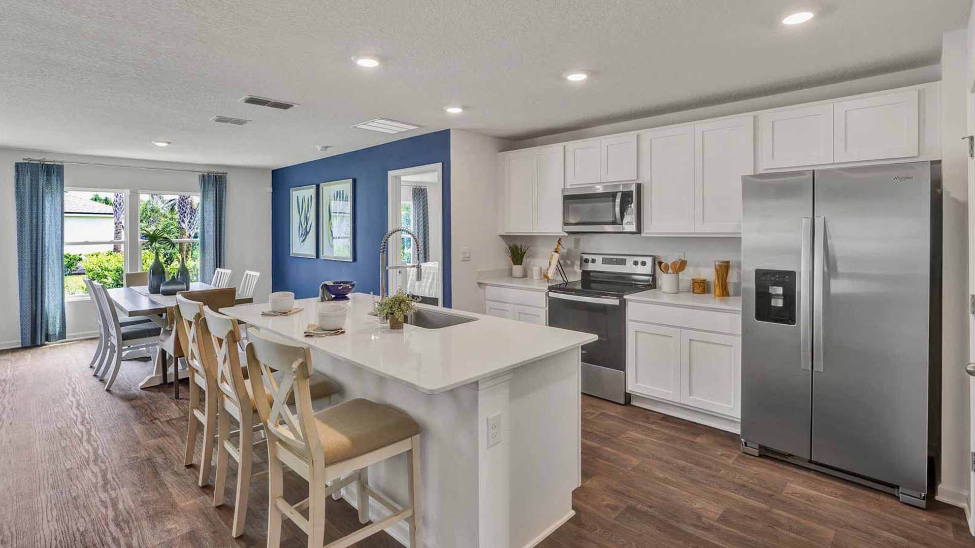 Furnished interior in a model home at Diamond Springs in Jacksonville (Image 1).