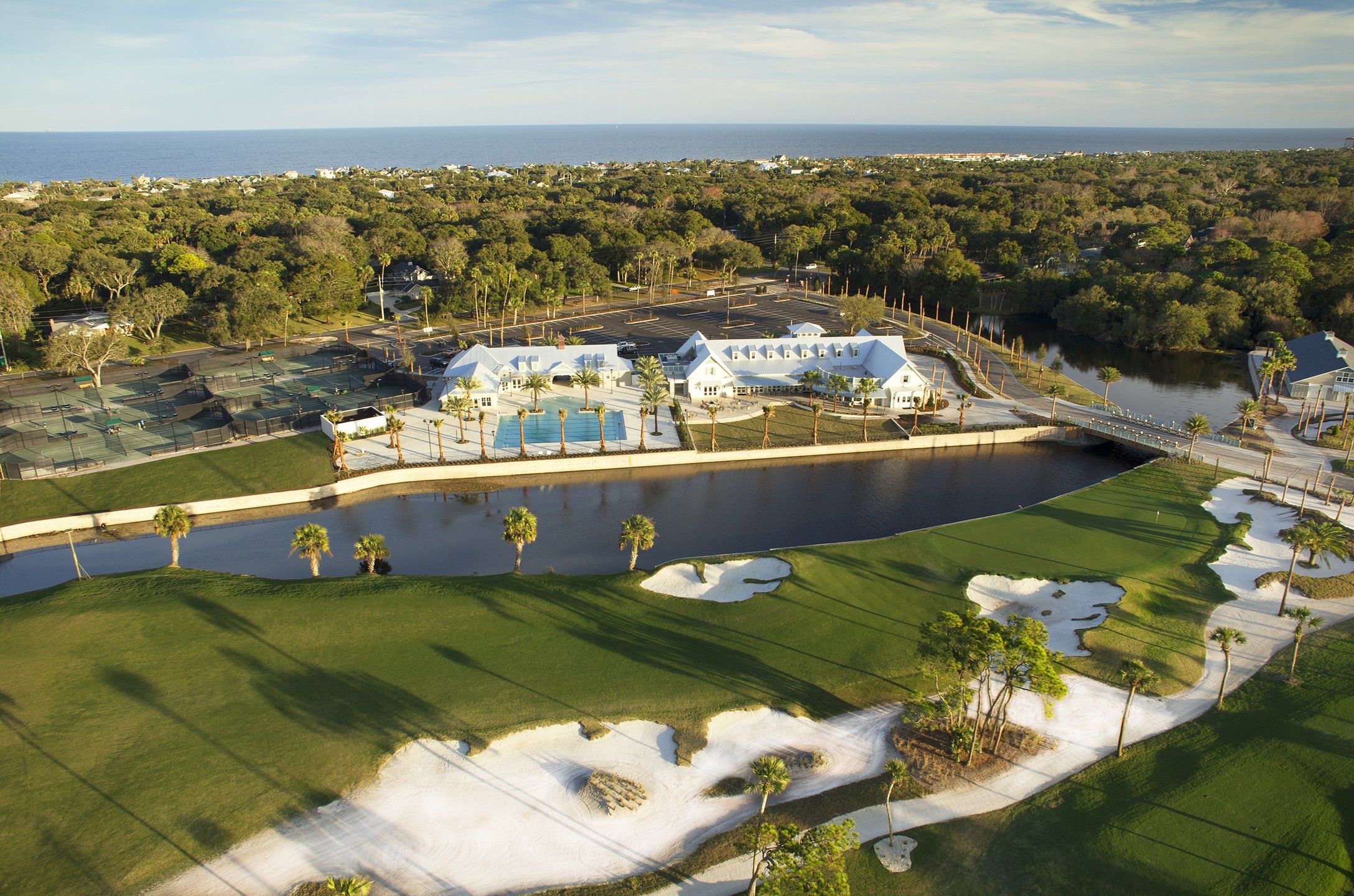 Aerial view of the Atlantic Beach Country Club community in Atlantic Beach, FL, showing layout and nearby surroundings (Image 1).