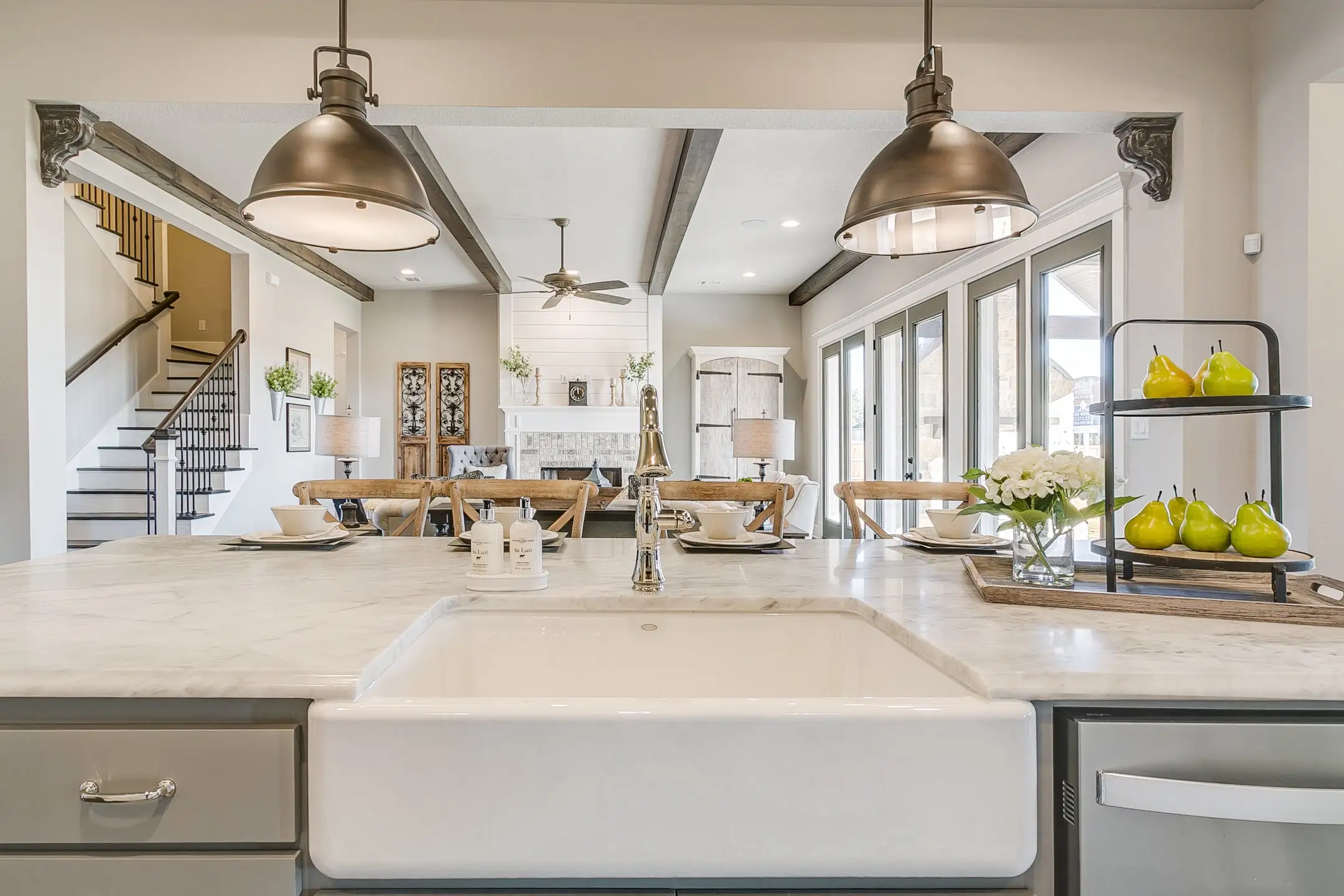 Furnished interior in a model home at Lakeridge Estates - 1 Acre Lots in Lorena (Image 1). Furnished interior in a model home at Lakeridge Estates - 1 Acre Lots in Lorena (Image 1).