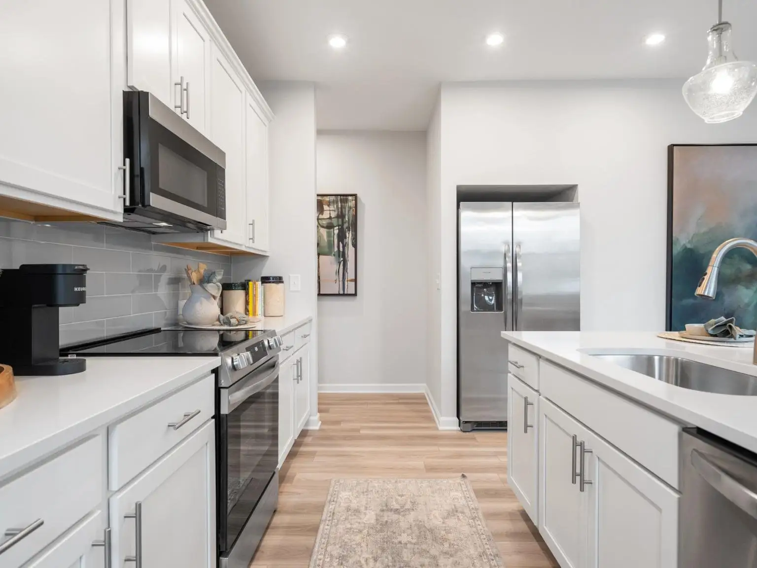 Furnished interior in a model home at Greene Farms in Cartersville (Image 1). Furnished interior in a model home at Greene Farms in Cartersville (Image 1).