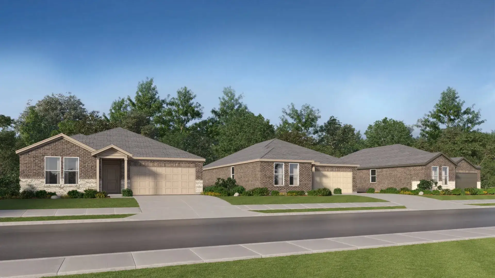 Front exterior of a home in the Cameron Cove: Classic community, located in Waller, TX (Image 1). Front exterior of a home in the Cameron Cove: Classic community, located in Waller, TX (Image 1).