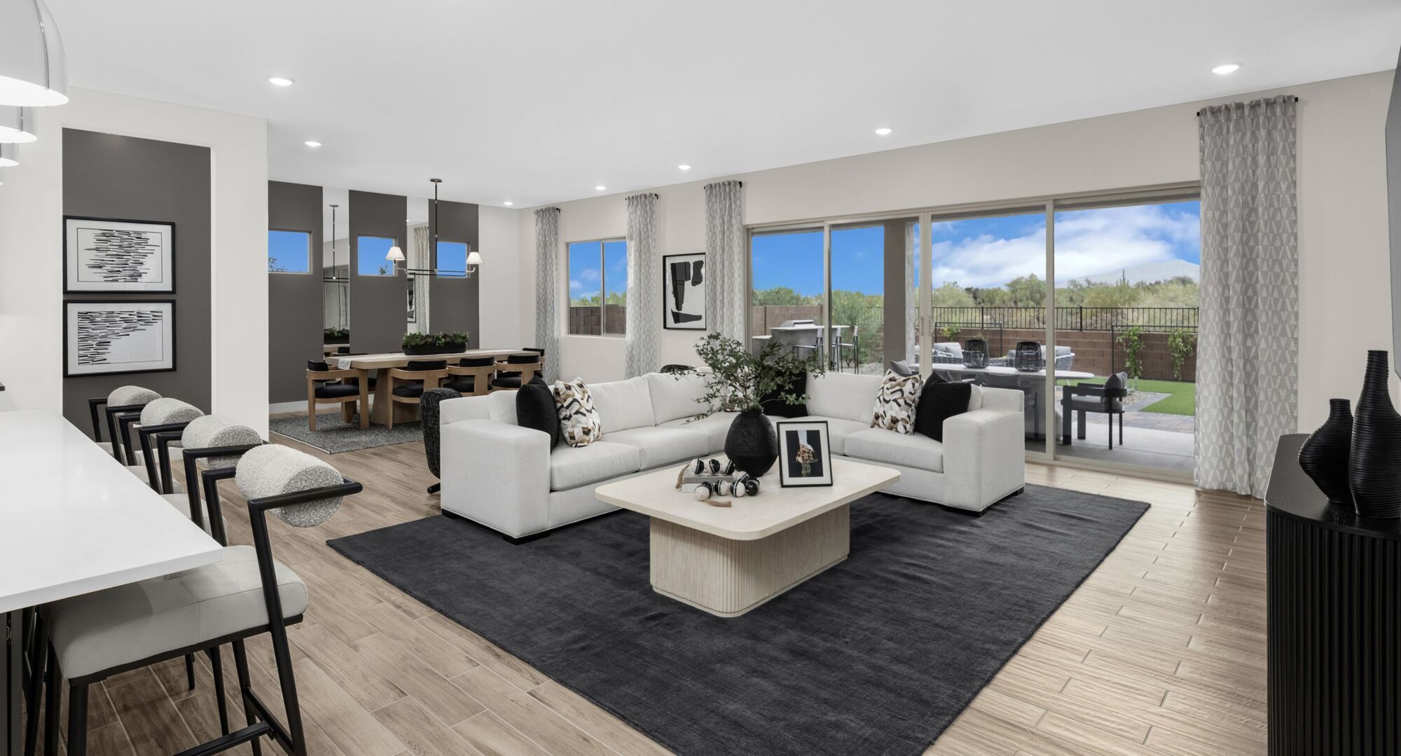 Furnished interior in a model home at Covena Pointe in Tucson (Image 1). Furnished interior in a model home at Covena Pointe in Tucson (Image 1).