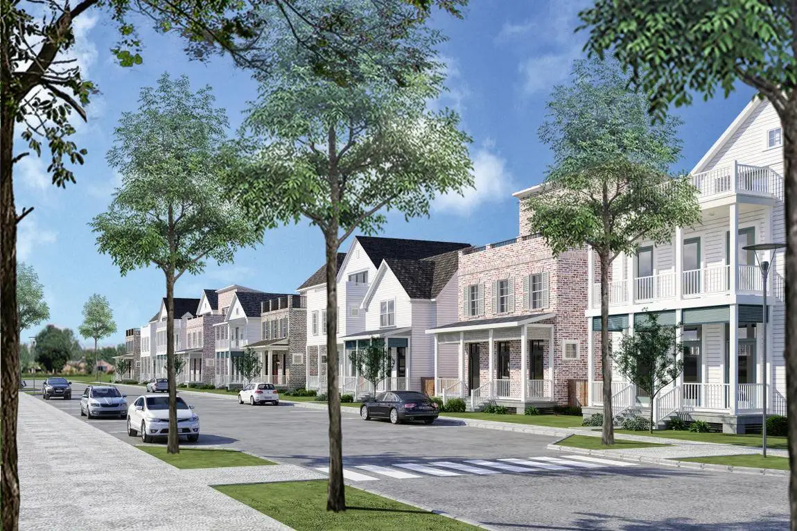 Front exterior of a home in the Plano Downtown community, located in Plano, TX (Image 1).