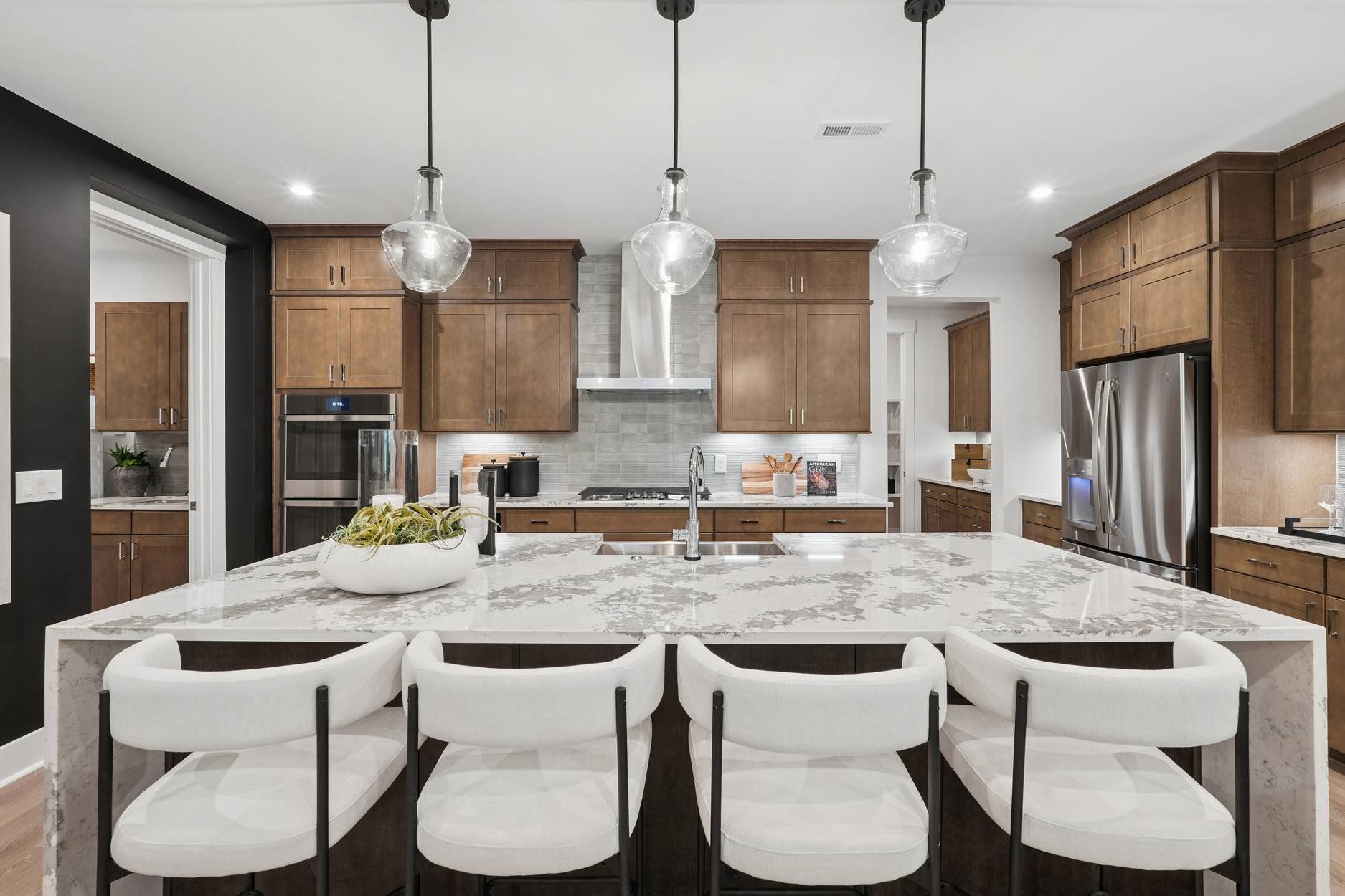 Furnished interior in a model home at Castleberry Reserve in Apex (Image 1). Furnished interior in a model home at Castleberry Reserve in Apex (Image 1).