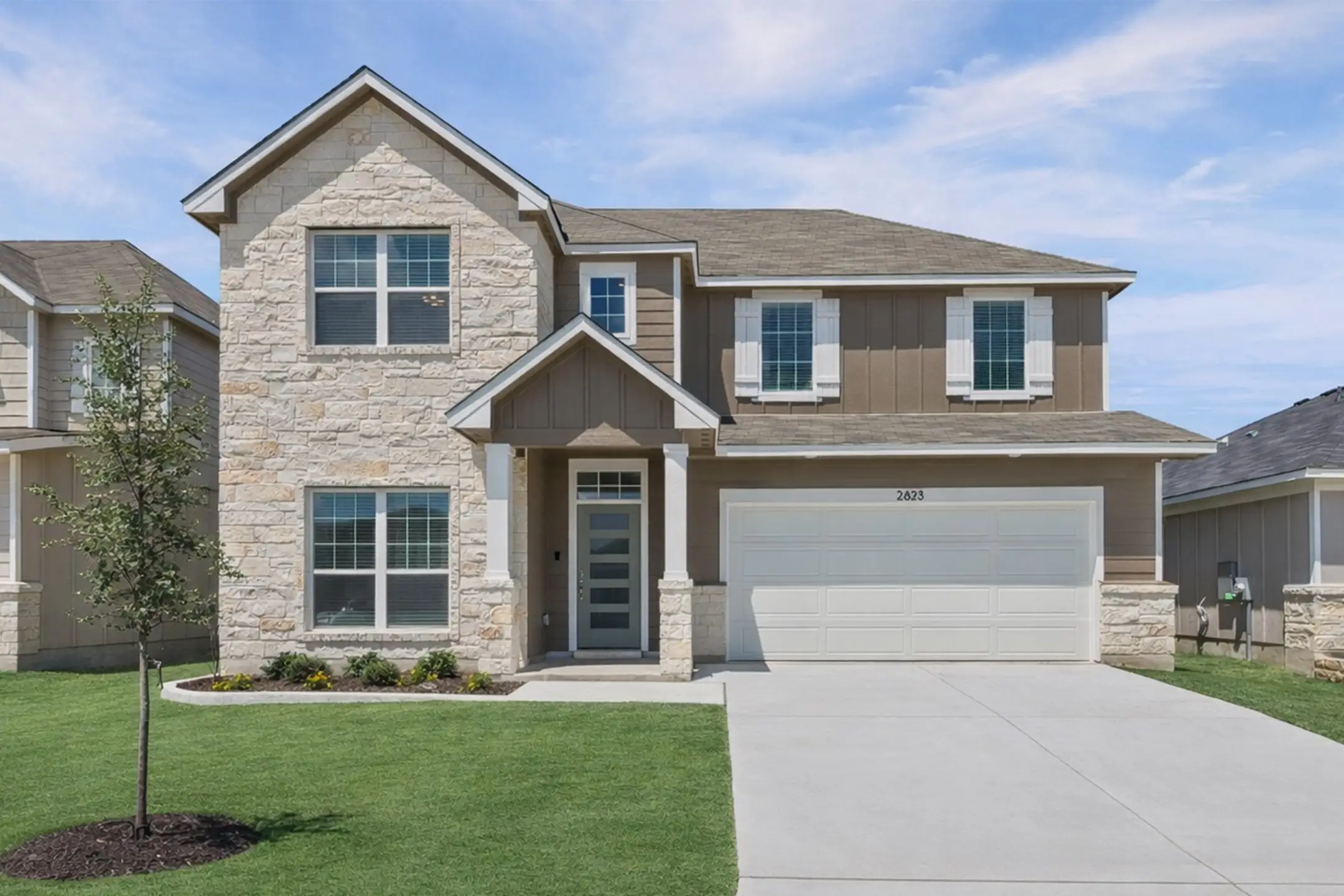 Front exterior of a home in the North Point community, located in Temple, TX (Image 1). Front exterior of a home in the North Point community, located in Temple, TX (Image 1).