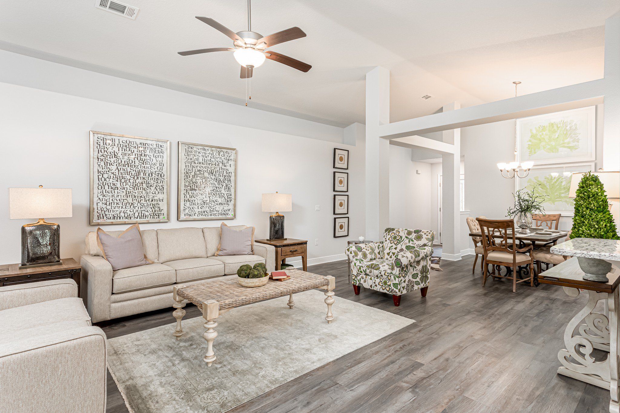 Furnished interior in a model home at Riverwalk in Freeport (Image 1). Furnished interior in a model home at Riverwalk in Freeport (Image 1).